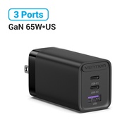 Vention 65W GaN 3 Port USB Type C Sạc Nhanh 4.0 3.0 PD USB Charger for iPhone 15 14 13 Pro Max Samsu
