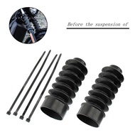 39mm Motorcycle Rubber Front Long Fork Cover Gaiters Gators Boots Tube Protection Kit For Harley Dyn