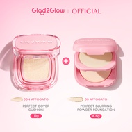 【2 IN 1】Glad2Glow Perfect Cover Cushion คุชชั่น cushion รองพื้น  foundation คุชชั่นโซเอ้+Perfect Pow
