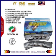 PERODUA MYVI 2012-2017/AXIA/BEZZA /TOYOTA WISH PRIUS MARK X DRAGON SCALE DYNAMIC SIDE MIRROR LED WIT