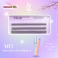 Mi giả tách sợi siêu mảnh và tự nhiên YULIN mã A03 mi tách sợi tặng kèm keo và kẹp lấy