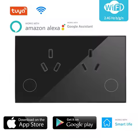 power socket EU 10A wifi smart socket Support tuya Google Alexa voice touch sensitive wifi Home sock