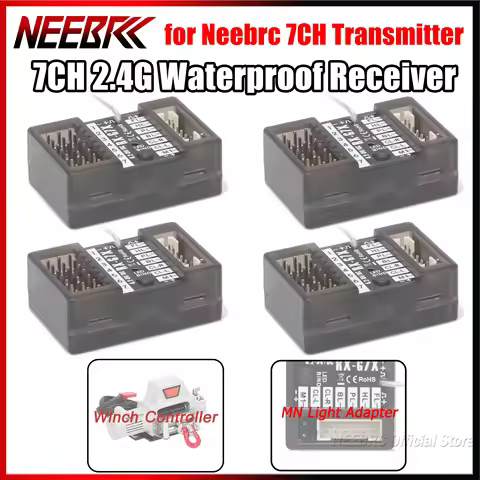 NEEBRC 7CH 2.4G Winch Controller Receiver Waterproof Radio System for RC Car MN128 MN78 MN99S MN98 M