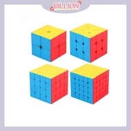 HITAM Billion Moyu MeiLong Rubik 3x3 Magic Cube Rubik's Cube 4x4 Puzzle Cube 5x5 Color/Black/ Macaro