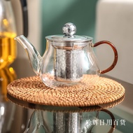 High Borosilicate Kung Fu Teapot Heat-Resistant Flower Teapot 304 Stainless Steel Filter Teapot Tea 