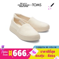 TOMS รองเท้าลำลองผู้หญิง สลิปออน รุ่น Kameron Natural Two Tone Slub (CE) รองเท้าลิขสิทธิ์แท้