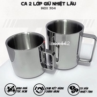 2-Layer Thick 304 Stainless Steel Mug - Longer Insulated Stainless Steel Mug / No Lid