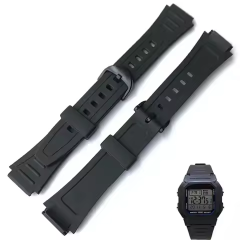 waterproof watch band For Casio G-Shock W-800H W-217H AQ-S800W Resin Rubber Convex Joint 18mm Bracel