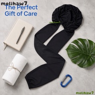 MOLIH Sleep Cap, Black Polyester&Elastane Hair Protection Bonnet, Breathable Soft Night Cap Braids H