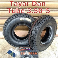 Tyre Tube Rim 3.50-5 Wheel Barrow Scooter Trolley Tayar Tuib Kereta Tolak TIRE