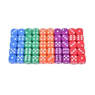 🔥Malaysia Ready Stock🔥1 Pack of 10pcs Acrylic Six Sided D6 Spot Dice for D&D TRPG Party Board Game T