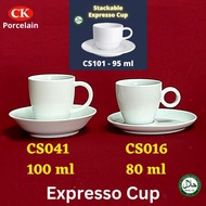 CK Porcelain, Expresso Cup Set  / Cup with Saucer / Cup Ceramic / Cawan Expresso Porselin ( Halal )