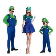Super Mario Cosplay Costume Suitable For Halloween Party Kids And Adults.