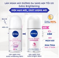 Lăn Ngăn Mùi NIVEA Extra Brightening Dưỡng Trắng Mờ Thâm Vitamin C (50 ml)