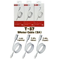 3 METER TRANYOO T-S7 USB CABLE 2A QUICK CHARGE