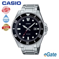 [100% Original] 1 Year Warranty Casio MDV-107D-1A1V Mens Diver Sports Watch Analog Date Stainless St