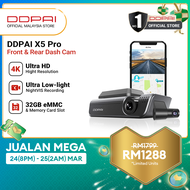 DDPAI X5 Pro Dash Cam 4K UHD Dual Cam Recorder Wifi DVR