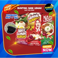 Bunting nasi lemak/nasi lemak/banner nasi lemak/banner bunting murah