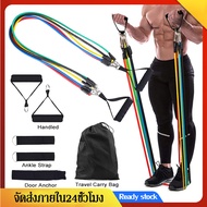 【11ชิ้น】ยางยืดออกกำลัง   ยางยืด สายแรงต้าน ออกกำลังกาย Resistance Bands Set สร้างกล้ามเนื้อ  Kit Upgrade Resistance Bands Set Loop Bands อุปกรณ์ออกกำลังกายหน้าอกดึงกล้ามเนื้อSP33