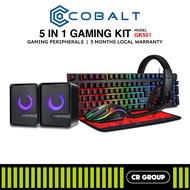 Cobalt GK501 5 in 1 Gaming Kit - Gaming Headphone - Gaming Keyboard - Gaming Mouse - Mousepad - Spea