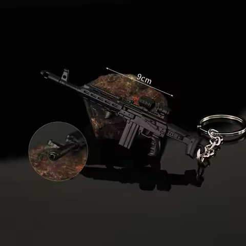 9cm Mini Gun Model AK308 Keychain Model Jewelry Metal Pendant Key Chain Chaveiro Bag Car Key Holders