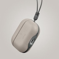 預購 AirPods Pro 2 Lyden Ds皮革保護套(附掛繩)-象牙/松綠