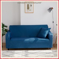 Elastic Plain Solid Sarung Sofa Cover 1 2 3 Seater L Shape Stretch Tight Wrap All-inclusive Sarung S