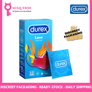 [SexLution] Durex Love Easy-On Condoms (12s) for Greater Comfort Durex Condoms for Men Discreet Packaging Official Durex Distributor Original Authentic Condom Protection for Men Singapore Local Ready-Stock Fast Daily Shipping 杜蕾斯 避孕套 安全套