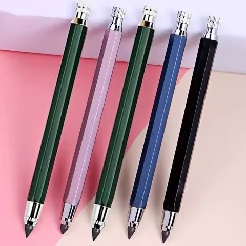 Metal Mechanical Pencil 5.6mm 2B/4B/6B/8B Pencil Refill, For Architect Writing Drafting Art Engineer
