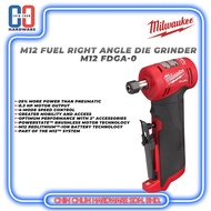 MILWAUKEE M12 FUEL RIGHT ANGLE DIE GRINDER (BARE TOOL)-(M12 FDGA-0)