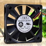 YY T&T 8015HH12B-NF1 12V 0.50A 8 CM 8015 BALL CASE FAN