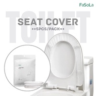 FaSoLa 5pcs Disposable Toilet Seat Cover Waterproof Portable Travel Disposable Toilet Seat Pelapik T