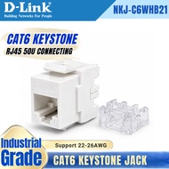 D-LINK NKJ-C6WHB21 CAT6 Keystone Jack Rj45 50U Network Connector For Lan CAble 22-26AWG