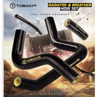 TOBAKI LC135 Y15 Y16 NMAX /NVX XMAX 250 SILICONE RACING RADIATOR & BREATHER HOSE SET (INCLUDE CLIP)
