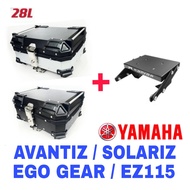 Monorack RAPIDO Box Alloy 28L Aluminum Yamaha Ego Gear Avantiz Solariz EZ115 EZ 115 Solaris Avantic Accessories EgoS Fi