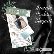 Cetak Undangan Hangtag Simple Rustic Aesthetic + Plus Tali Rami | Simple Elegan Murah
