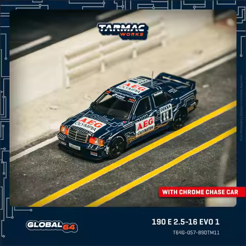 Tarmac Works 1:64 190 E 2.5-16 EVO 1 DTM/RWB 930/ W14 E Lewis Hamilton/GT Black Series/GR Yaris/Mars