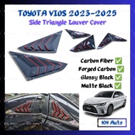 Toyota Vios Ac100 2023-2025 Car Side Triangle Louver Cover Carbon Accessories KH Auto