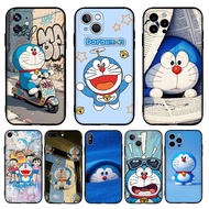 for iPhone 5 5s SE 6 6s 6 7 8 Plus SE X XR XS 17 Air Pro Max Cartoon Doraemon TPU black soft silicon