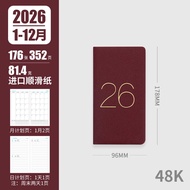 Deli Jia 2026 Daily Planner Portable Small Size Work Notebook Pocket Diary Business Calendar A5 Smoo