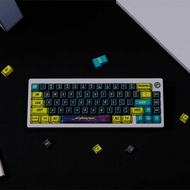 Cyberpunk กุญแจลมการ์ตูน2077 PBT Dye-Sub-Sherry Profile Keycap คีย์ที่กำหนดเองเข้ากันได้กับสวิตช์ MX