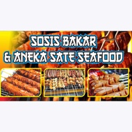 Spanduk  Sosis Bkara Aneka Sate Seafood 120x60