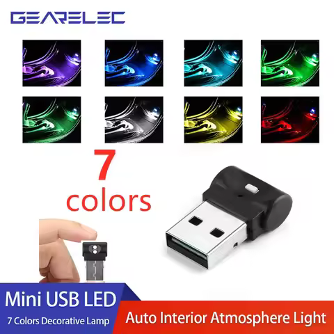 Mini USB LED Car Light Auto Interior Atmosphere Light Decorative for Audi S line A3 A4 B8 B6 A6 A7 A