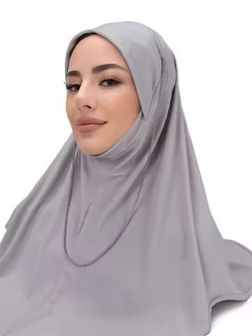 New Chain Instant Ready to Wear Hijab Stretchy Sports Jersey Hijab Muslim Women Scarves Malaysia Hea