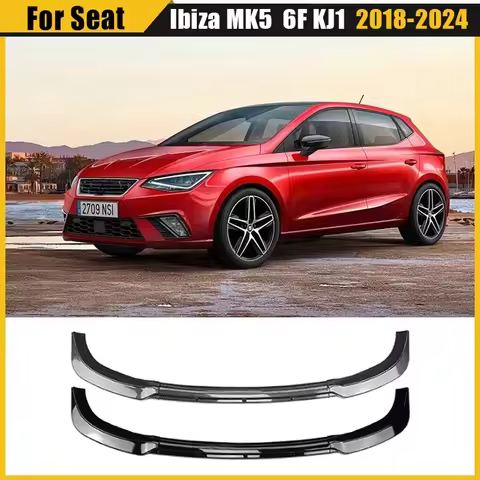 Front Bumper Splitter Lip For Seat Ibiza MK5 Standard/FR 6F KJ1 2018-2024 Spoiler Diffuser Canard Bo