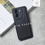 poco C71 Case Leather Pro camera Black Case poco C71