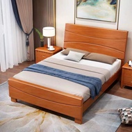 【SG Sellers】Solid Wooden Bed Frame Bed Frame With Mattress Single/Queen Bed Frame Storage Bed Frame