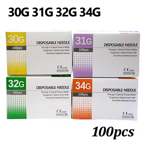 25G 27G 29G 34G 33G 32G 31G 30G Painless Small Superfine Beauty Needle Disposable Injection Piercing