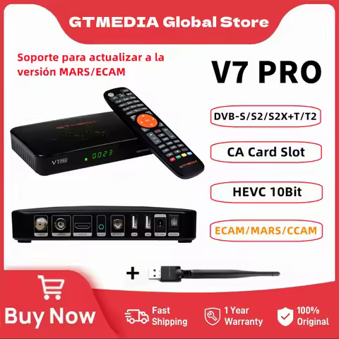 GTMEDIA V7 Pro ECAM/MARS Digital Satellite Receiver DVB-S/S2/S2X+T/T2 TV Box VCM/ACM/Multi-stream/T2