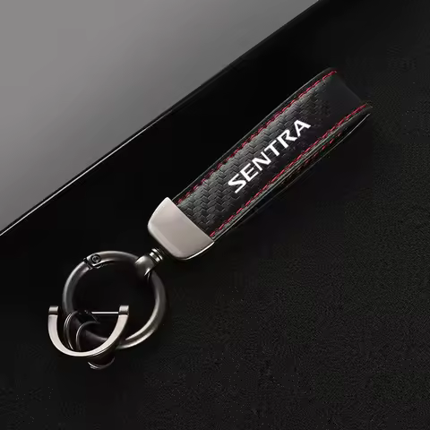 Leather Carbon Fiber Car Rings Keychain Zinc Alloy Keyrings For Nissan Sentra B13 B14 B15 B16 B17 Au